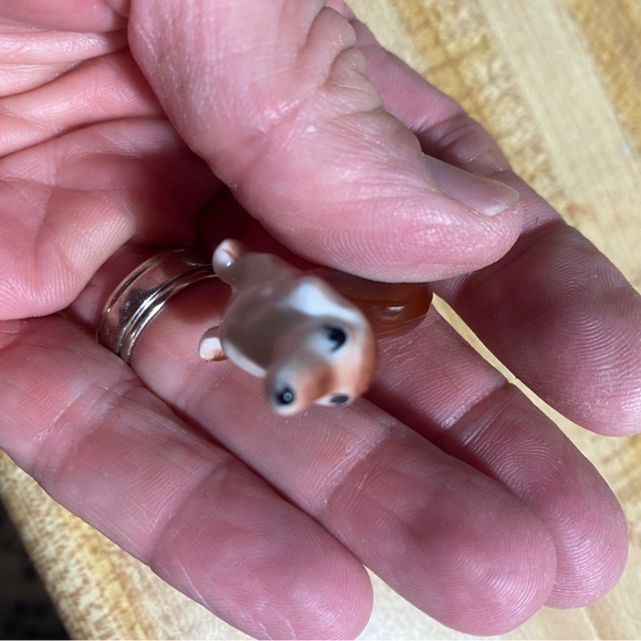 Vintage Miniature Porcelain Daschund Figurine 1” - Picture 3 of 5